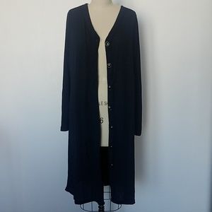 3/4 button-down sweater